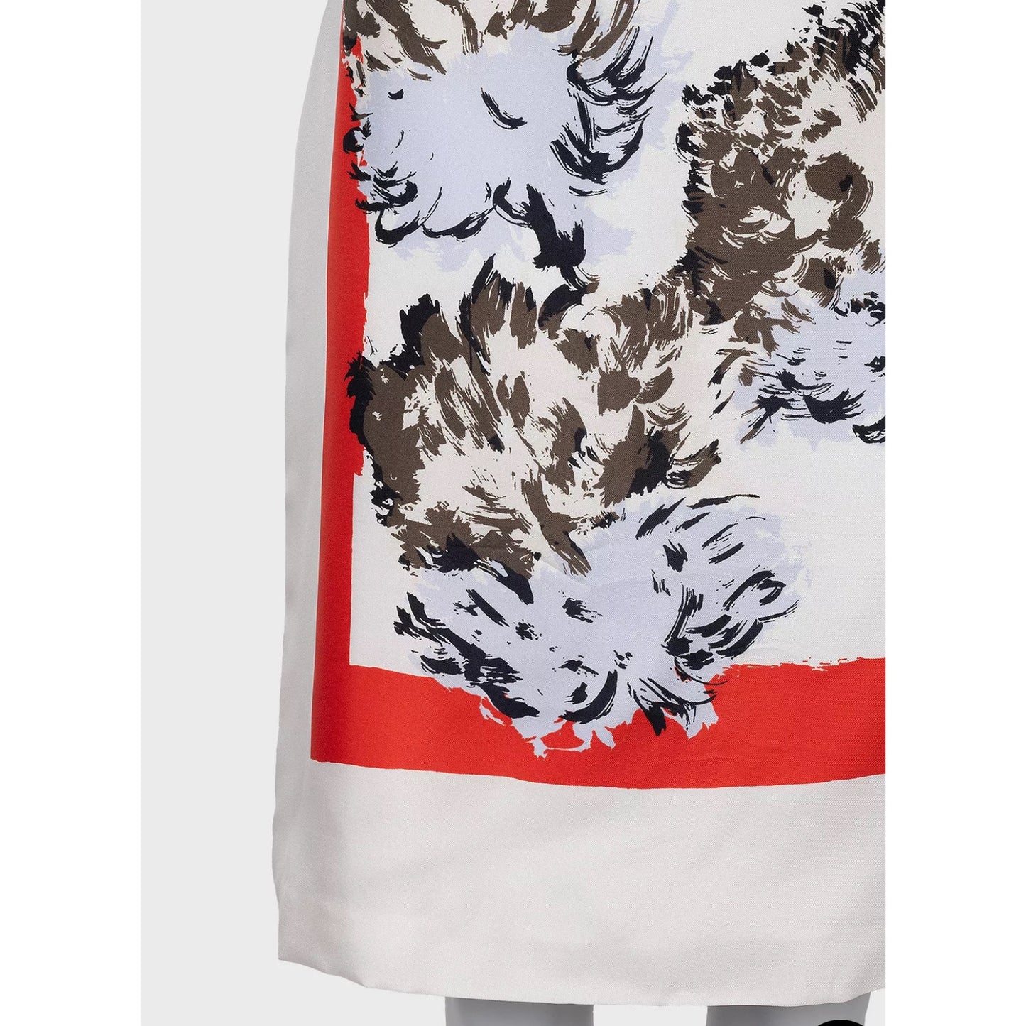 Christian Dior White Floral Silk Skirt - Size 38 Pre-owned