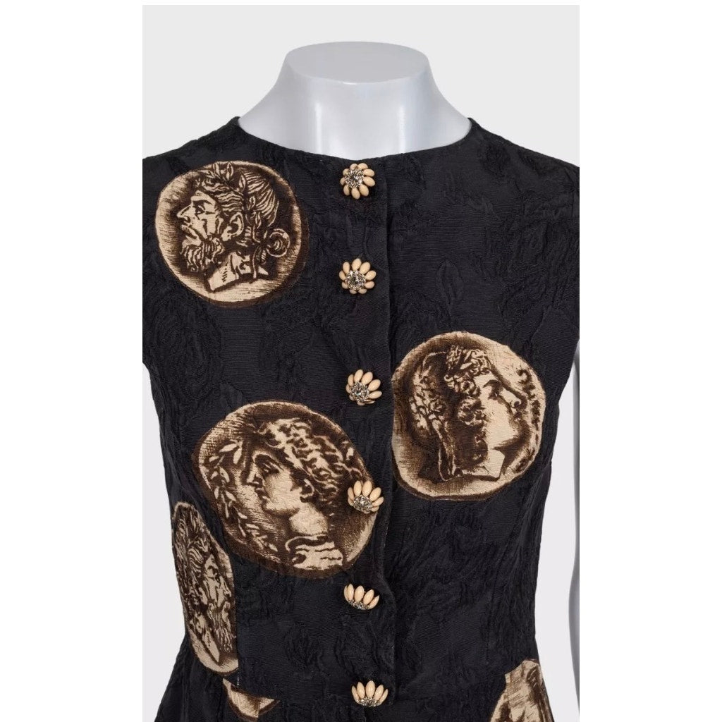 Dolce & Gabbana SS14 Black Fitted Dress Sz.42/M pre-owned