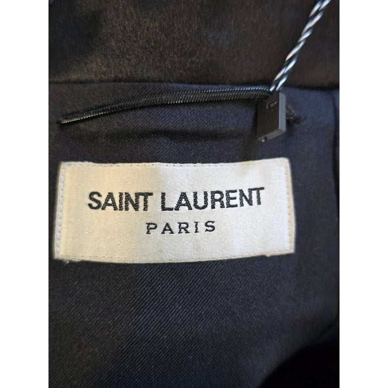 Saint Laurent Black Croc Mini Skirt - Size38 Pre=owned