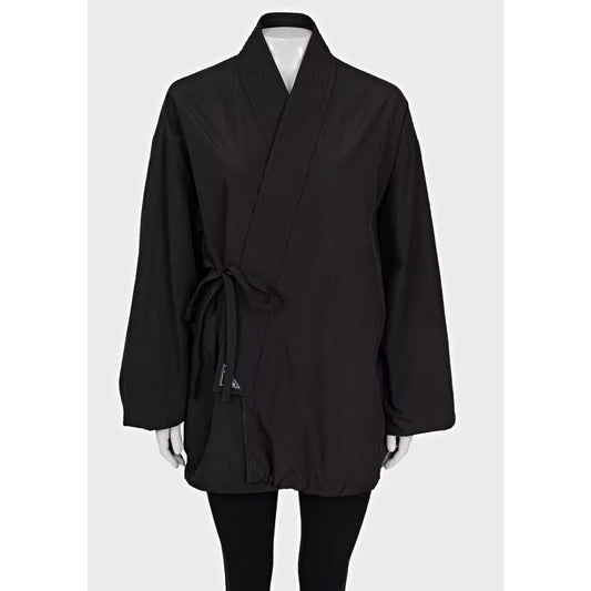 Balenciaga Black Polyamide Oversized Wrap Jacket Coat Sz. 34/XS pre-owned