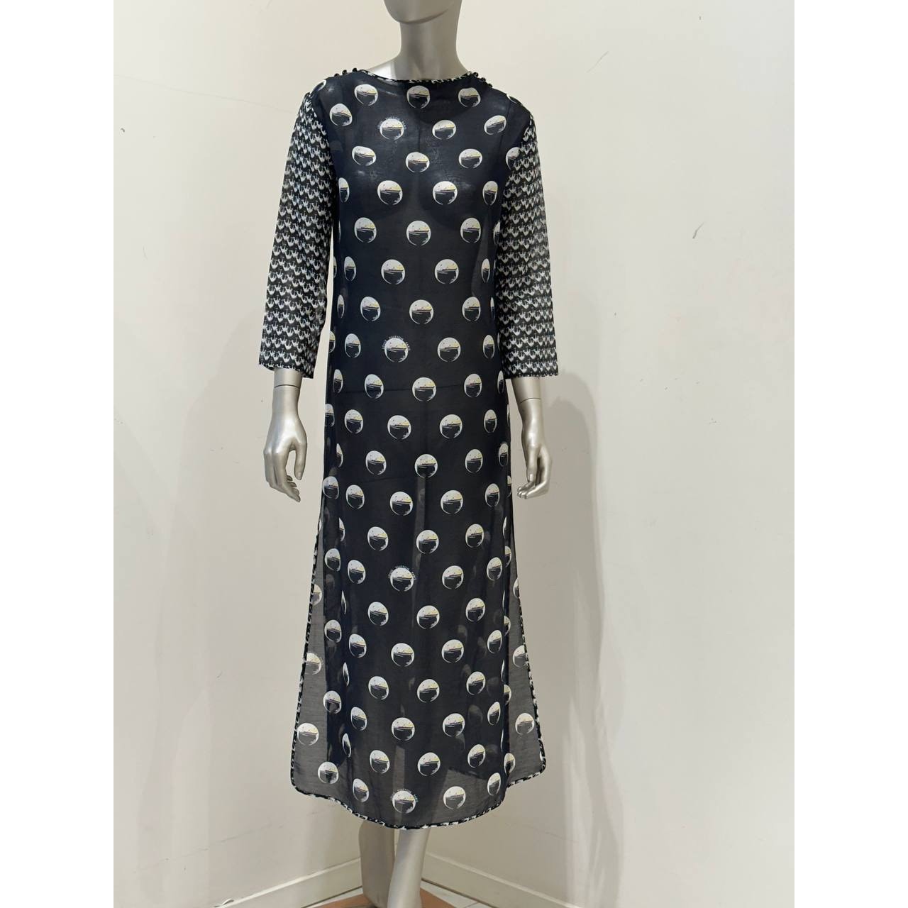 Louis Vuitton Marc Jacobs Black Graphic Print Dress Sz.36 Pre-owned