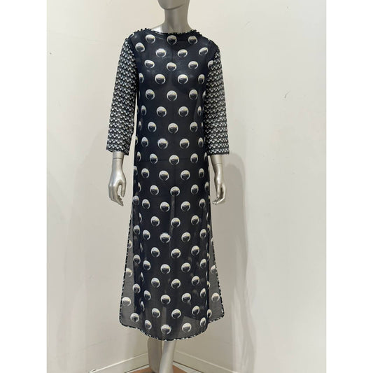 Louis Vuitton Marc Jacobs Black Graphic Print Dress Sz.36 Pre-owned