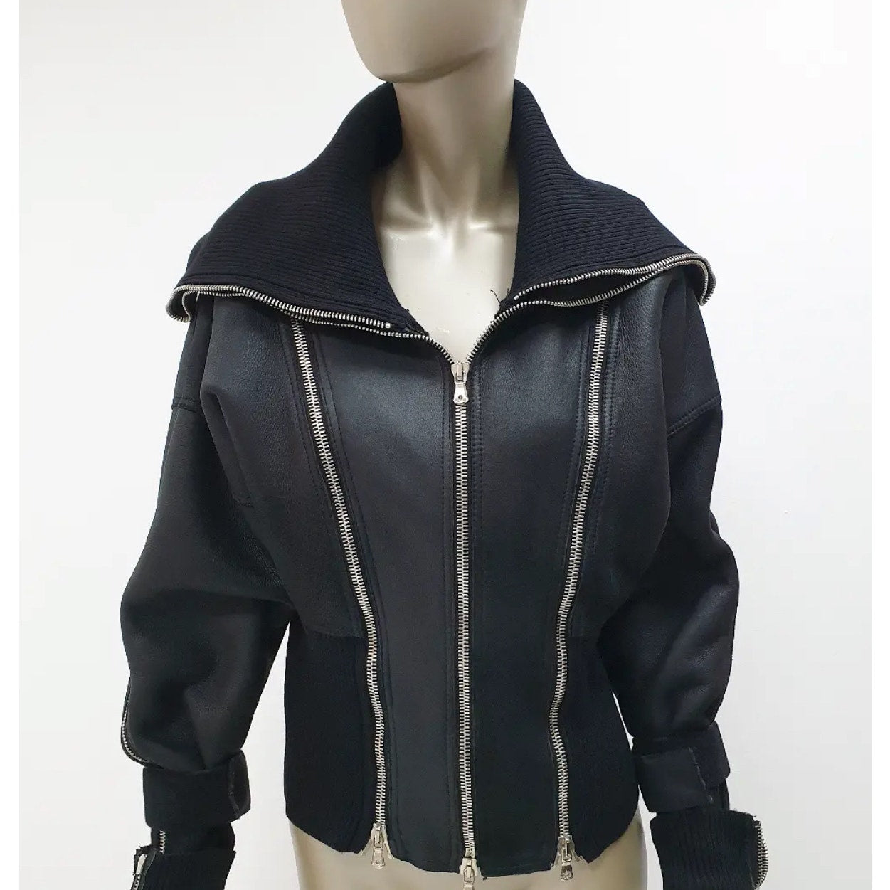 Dolce & Gabbana F/W 2003 Black Shearling Jacket Size 46 Pre-owned