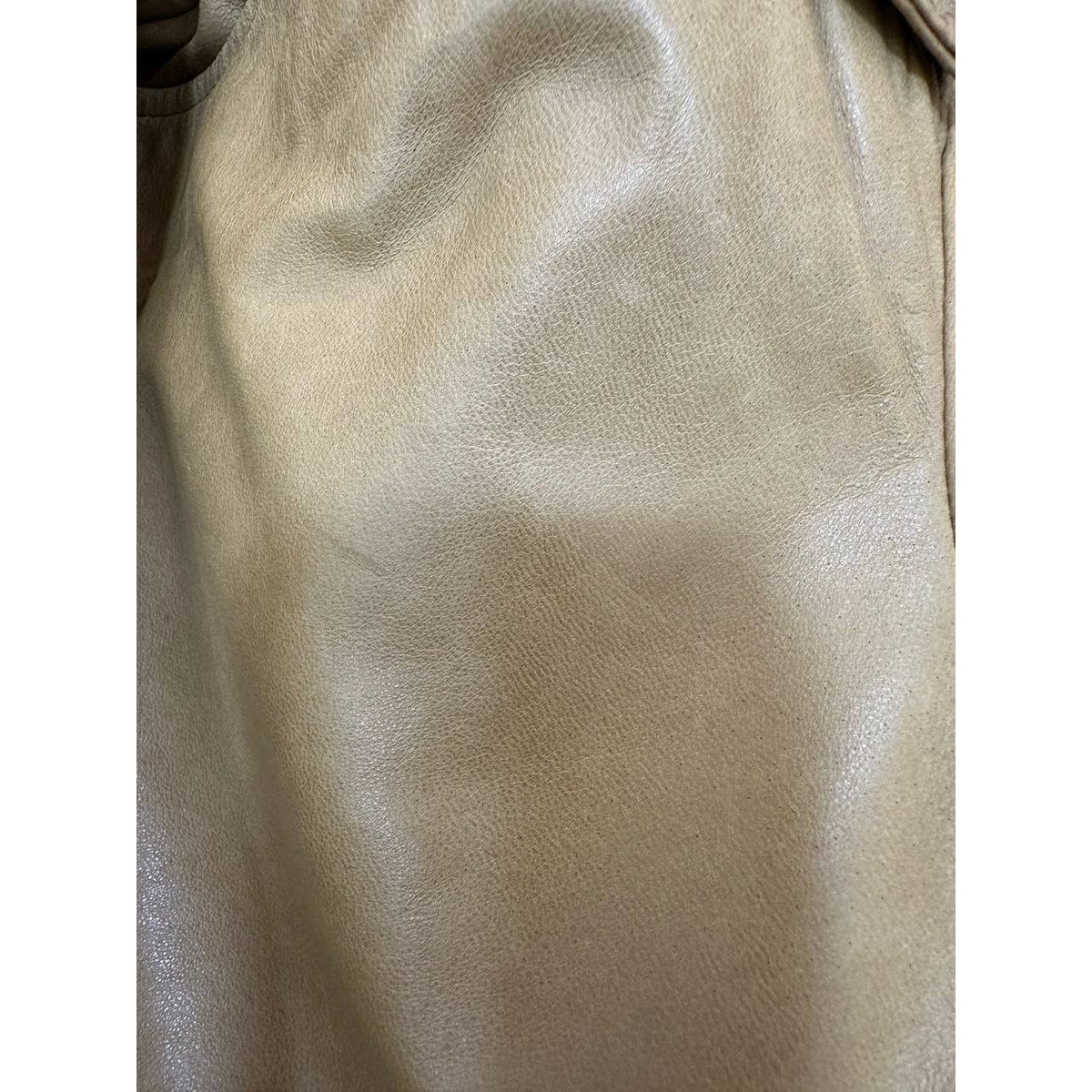 Balenciaga 2009 Tan Khaki Lamb Leather Biker Jacket Sz.40 Pre-owned