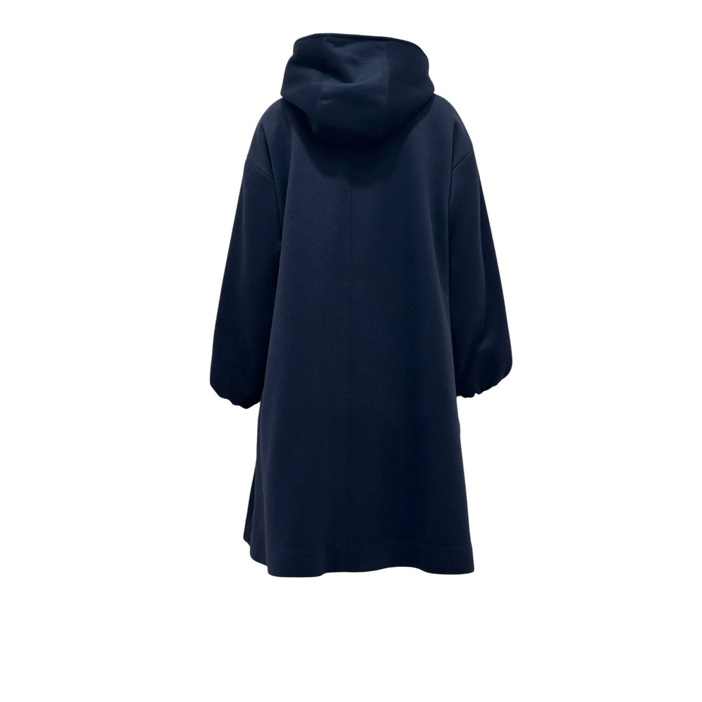 Christian Dior Navy Cashmere Hooded Oversized Coat Sz.38 Pre-owned