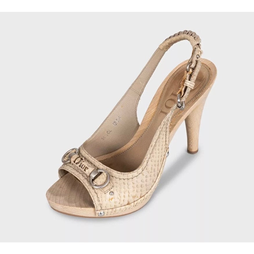 Christian Dior Beige  Leather Sandals Sz.35 Pre-owned
