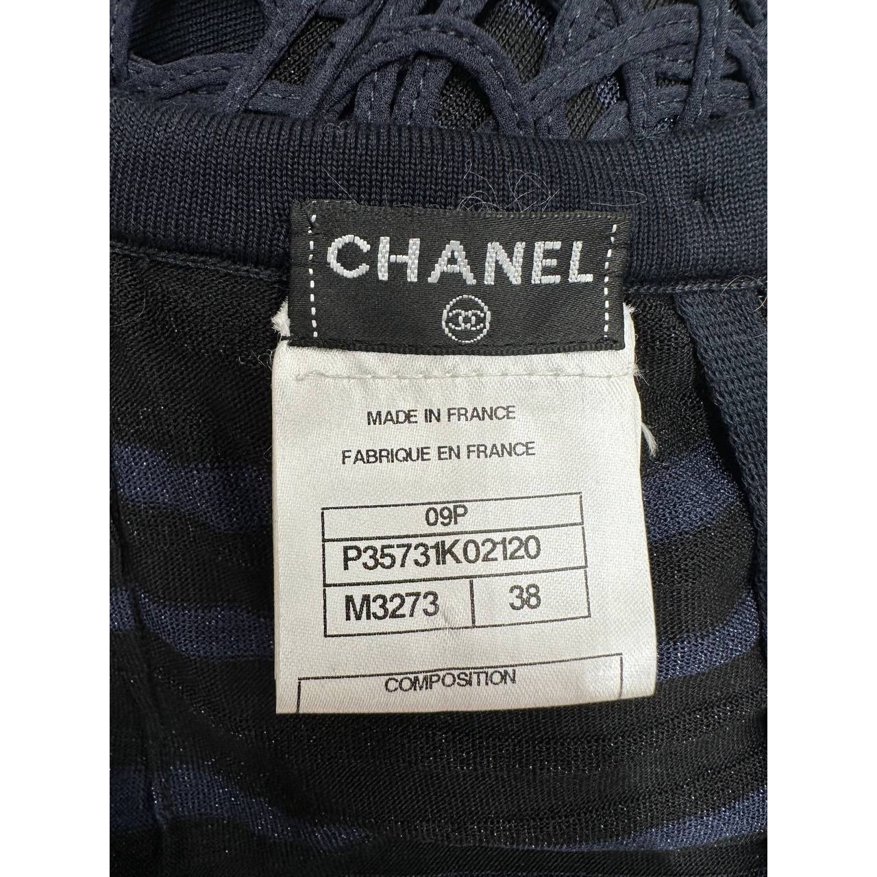 Chanel Black & White Lace Two-Piece Suit Sz.36 Pre-owned