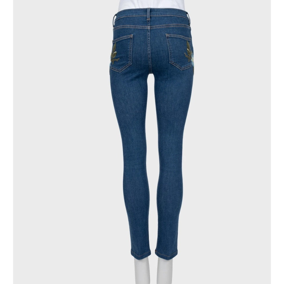 Gucci Skinny Patched Blue Denim Jeans Sz.W27/M Pre-owned