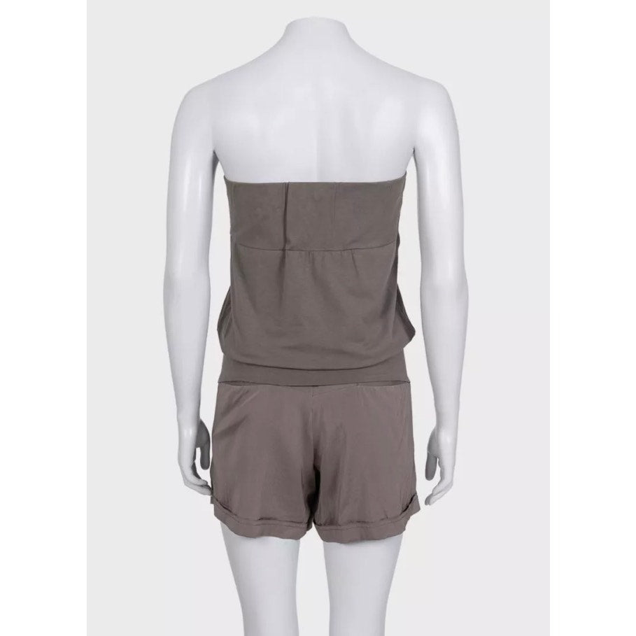 Brunello Cucinelli Silk Cotton Tailored Short Jumpsuit Sz.L pre-owned