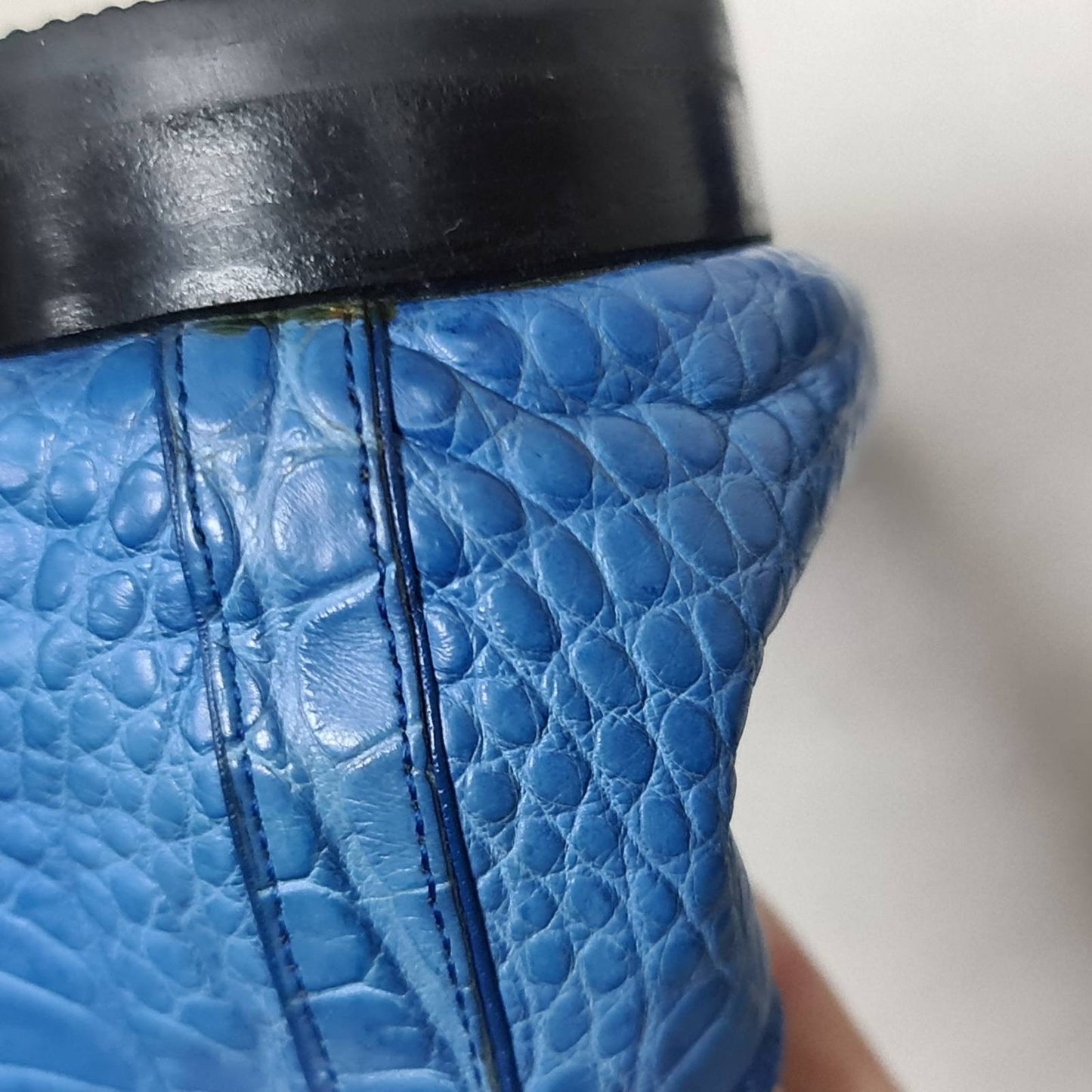 CHANEL Blue Alligator CC Ballerina Flats  Sz. 40.5 Pre-owned