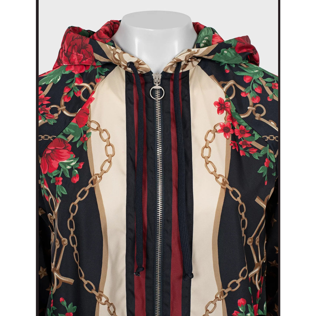 NWOT Gucci Women's Floral Print Slim Fit Jacket Sz S Pre-owned