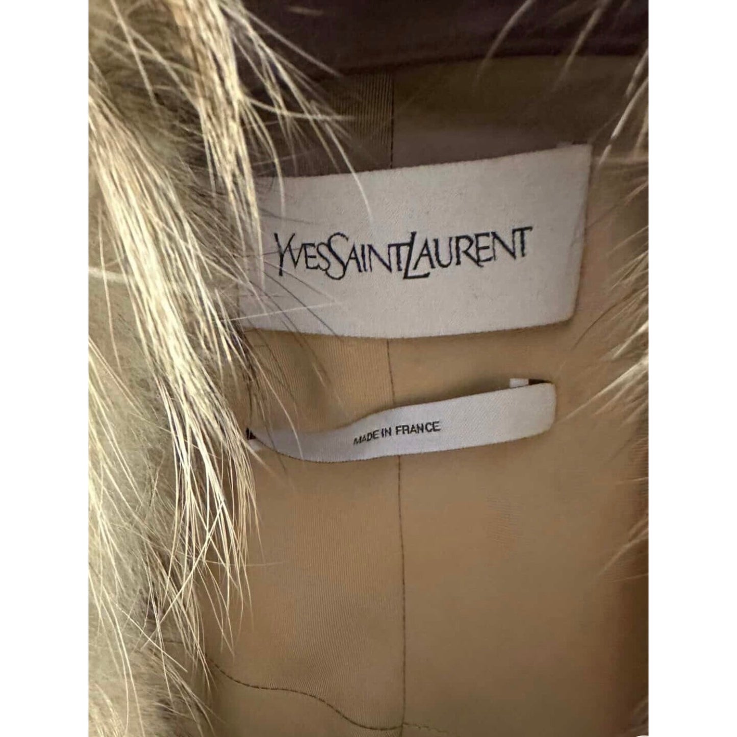Rare Vintage Yves Saint Laurent  faux Fur Poncho Size 38 Pre-owned