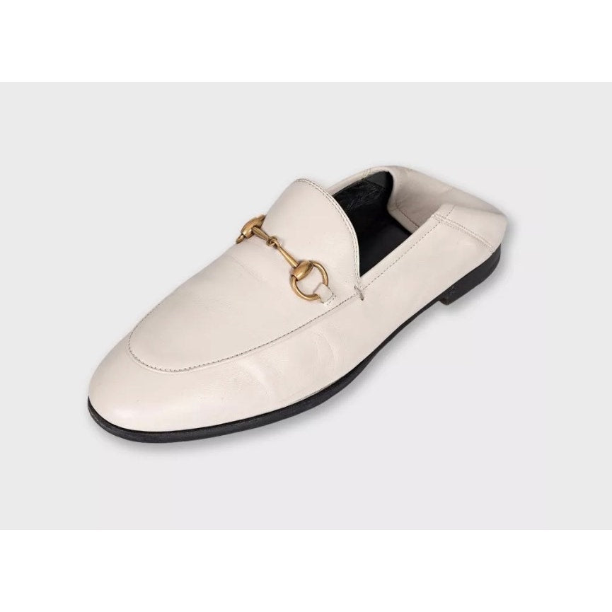 Gucci White Leather Loafers - Size 38 (US 8) Pre-owned