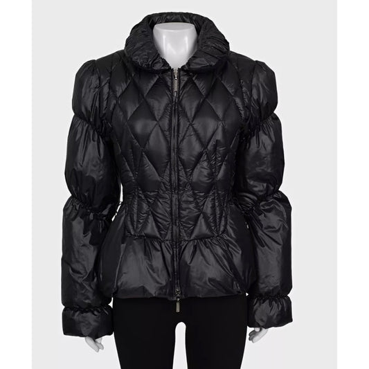 Roberto Cavalli Black Quilted Lace-Up Jacket - IT 44/L Pre-owned