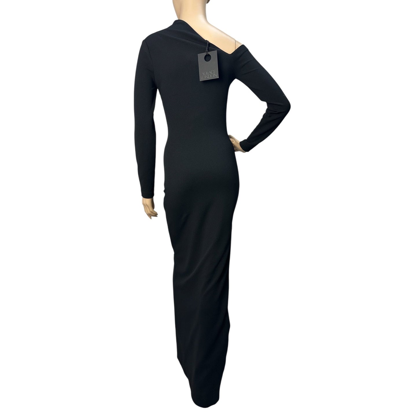 NWT Solance London Asymmetric Neckline Long Sleeves Dress Sz.34