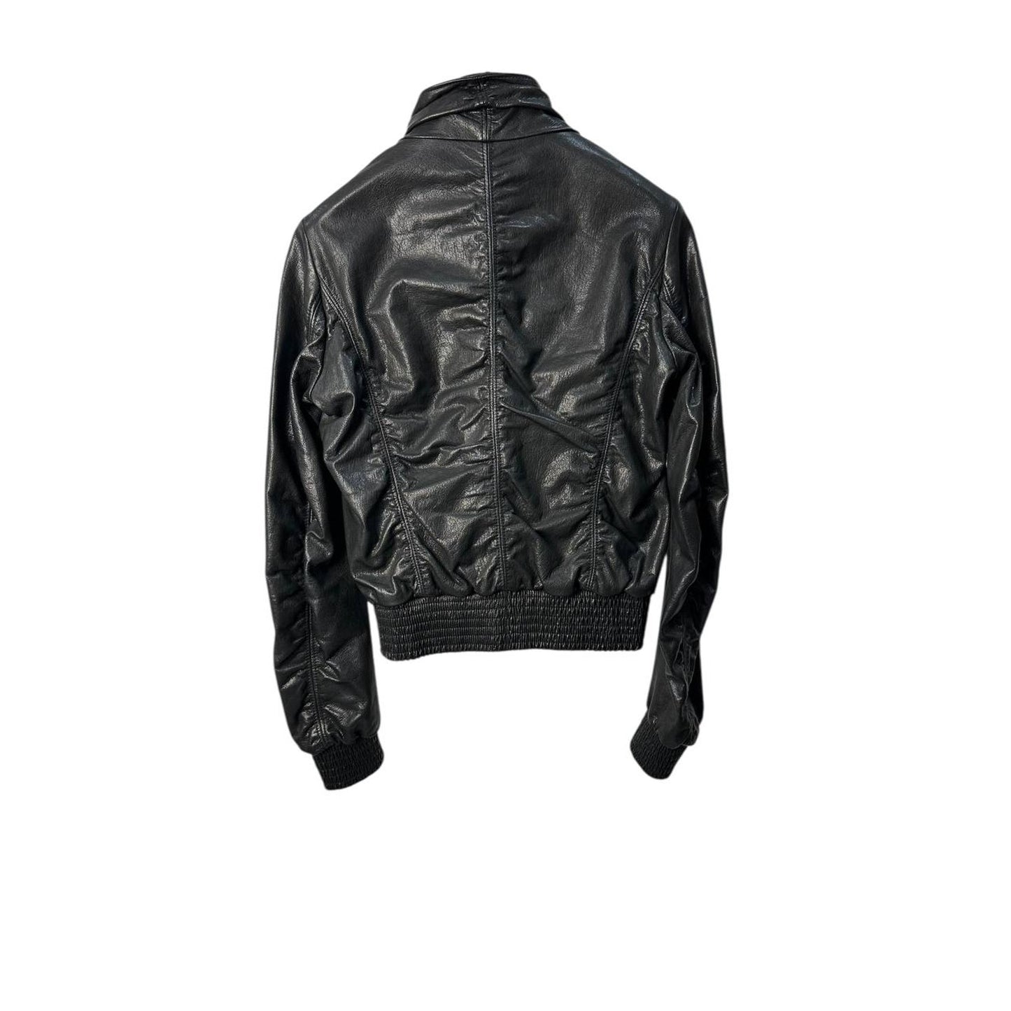 Bottega Veneta Black Leather Jacket Sz.42 Pre-owned