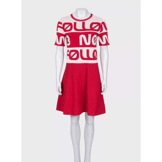 Red Valentino Fitted Printed Dress - Size M Pre-owned