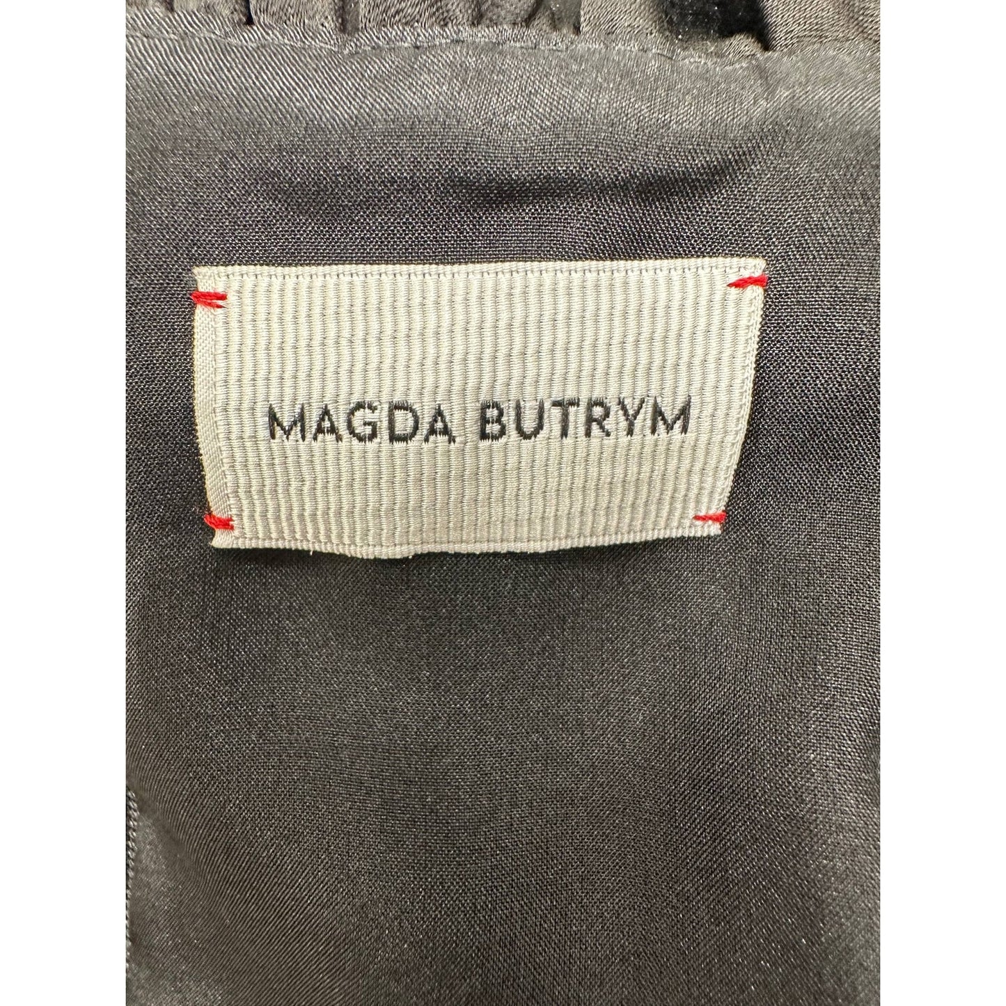 Magda Butrym Black Ruffled One-Shoulder Mini Dress Sz.38 Pre-owned
