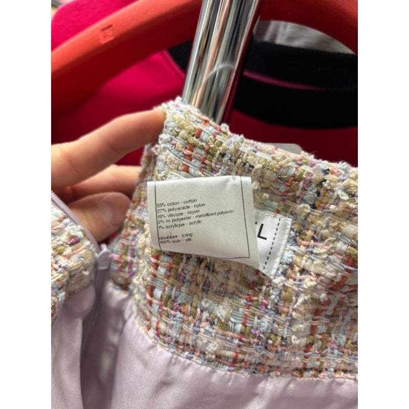 Chanel Multicolor Tweed Skirt - Silk Lined EU 40/L Pre-owned