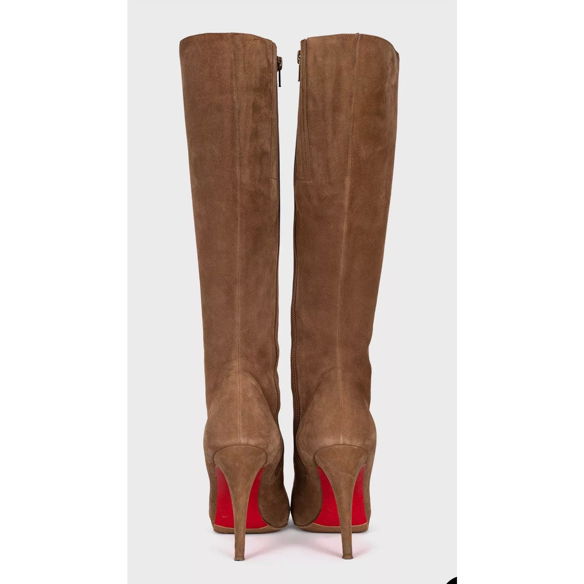 Christian Louboutin Brown Suede Knee-High Boots Sz.36 Pre-owned