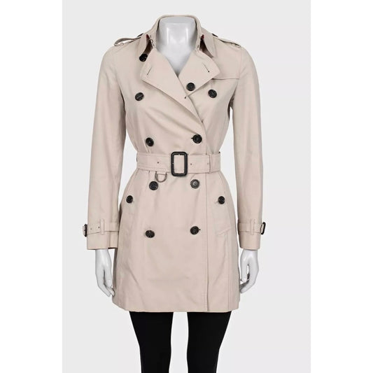 Burberry Beige Cropped Trench Coat with Belt EU32/XXS Pre-owned