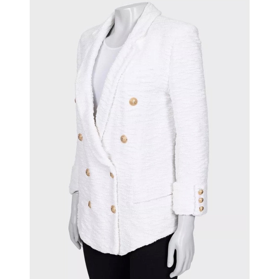 Balmain White Double-Breasted Jacket Sz.M/FR38 pre-owned
