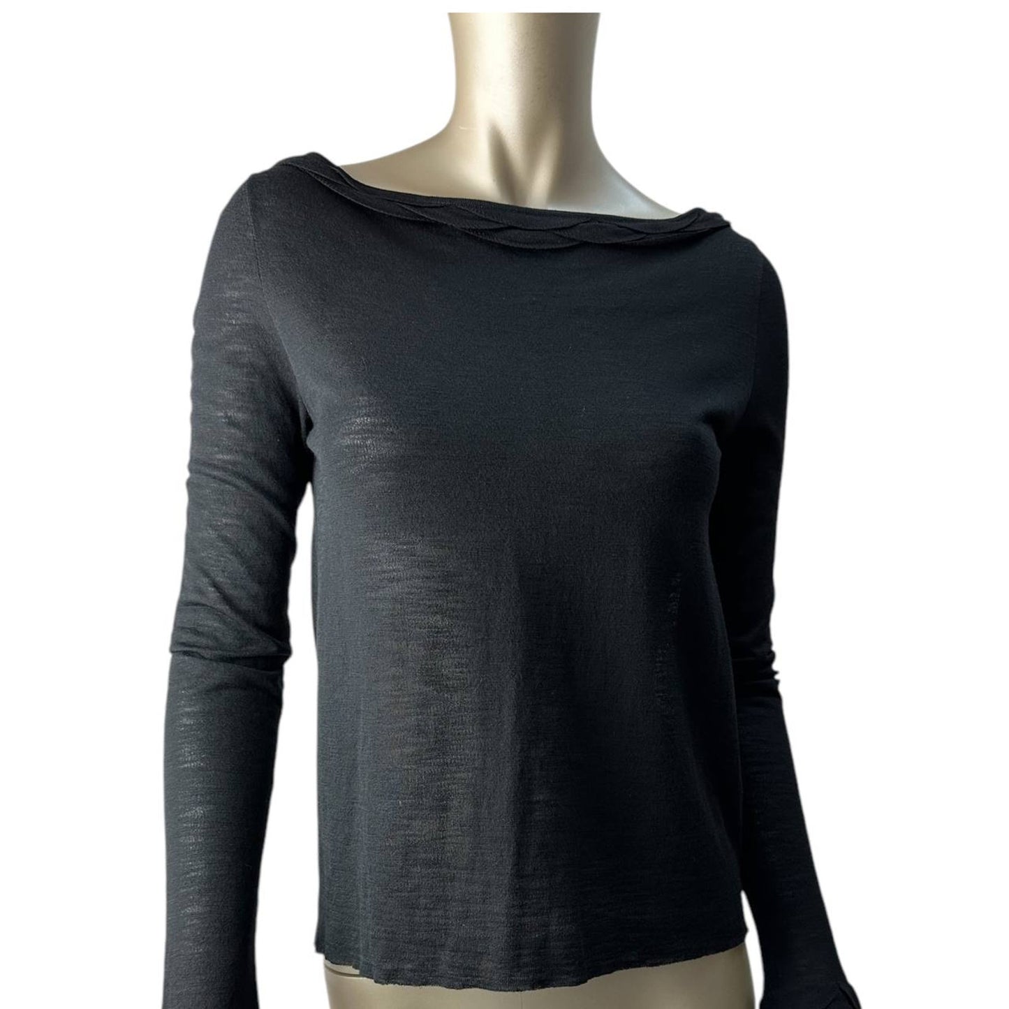 Chanel 2011 Black Viscone Top Sz.36 Pre-owned