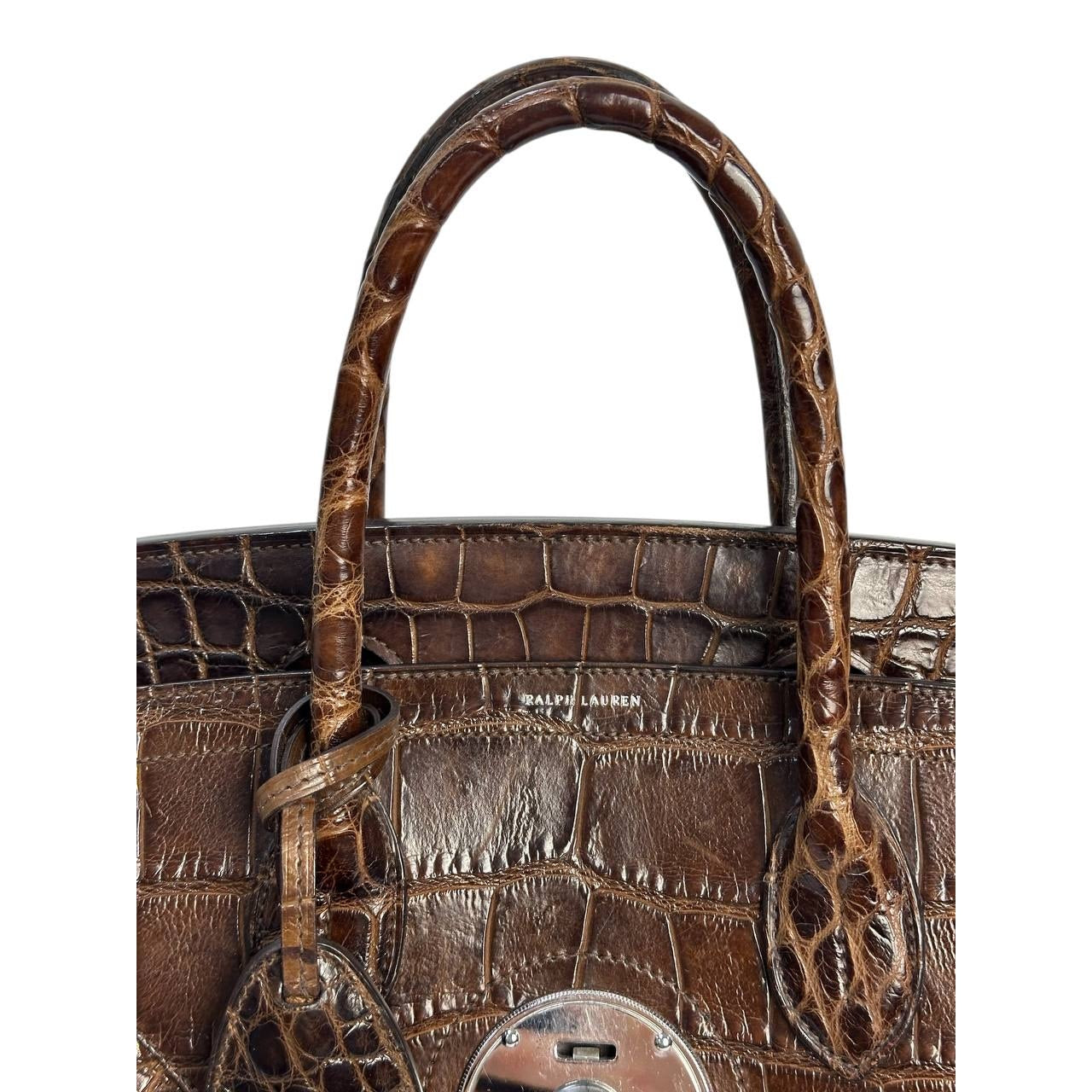Ralph Lauren Alligator Ricky 33 Top Handle Bag Pre-owned