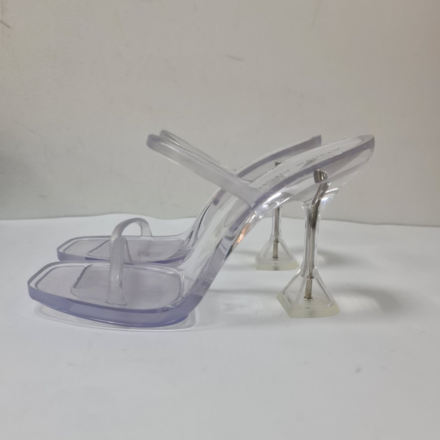 Amina Muaddi Brito Translucent Sandals Size 41 Pre-owned