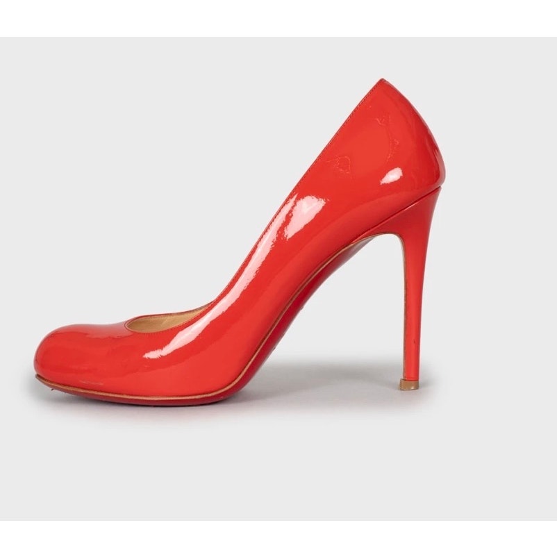 Christian Louboutin Red Patent Leather Pumps Sz.38.5 pre-owned