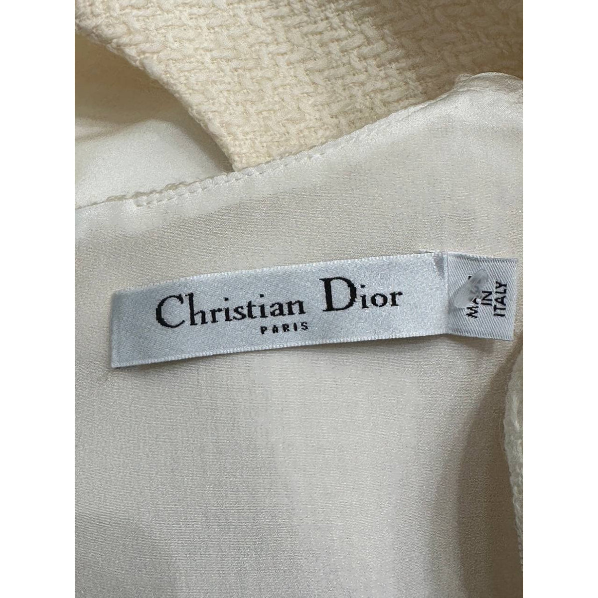 Christian Dior Ivory Wool Mini Dress Sz.38 Pre-owned