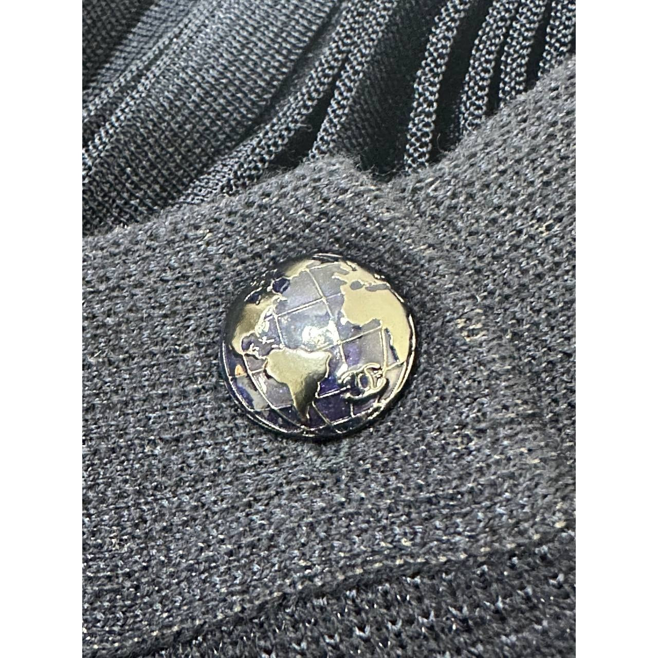 Chanel Black Viscose Globalization Dress - Size 36 Pre-owned