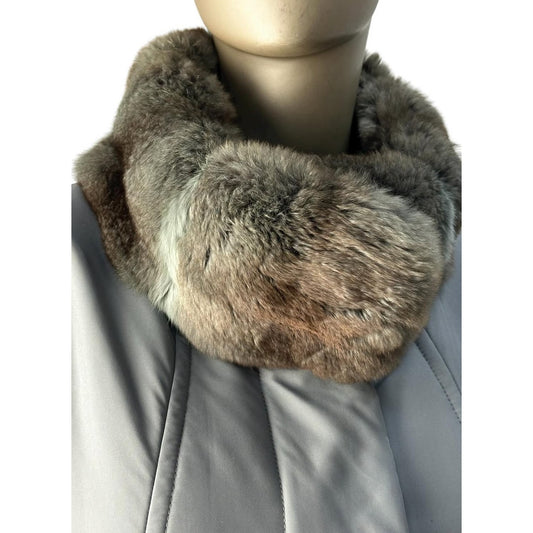 Loro Piana Grey Chinchilla Trim Cashmere Jacket Coat  Sz 42/S pre-owned