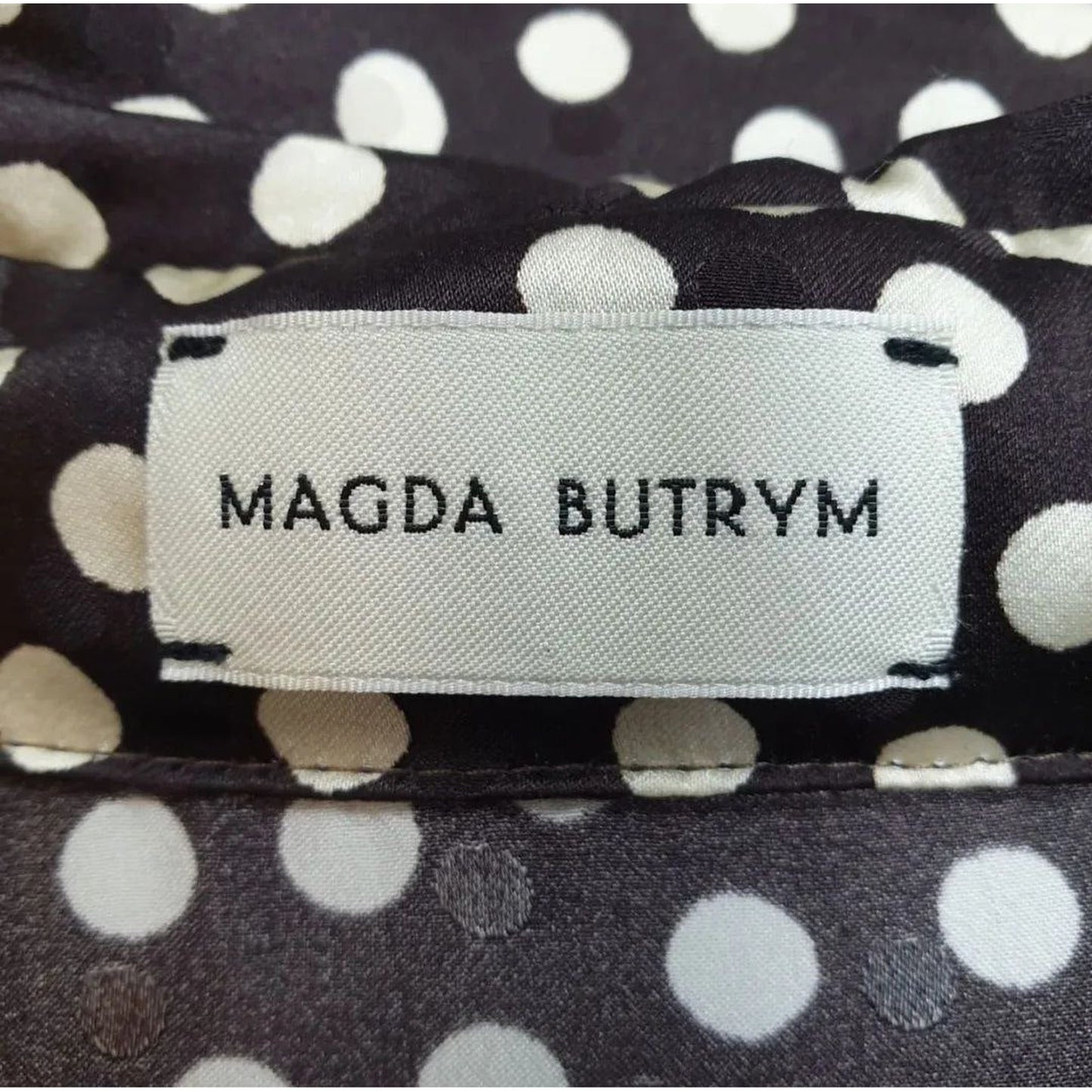 Magda Butrym Polka-Dot Silk Dress Sz.34 Pre-owned