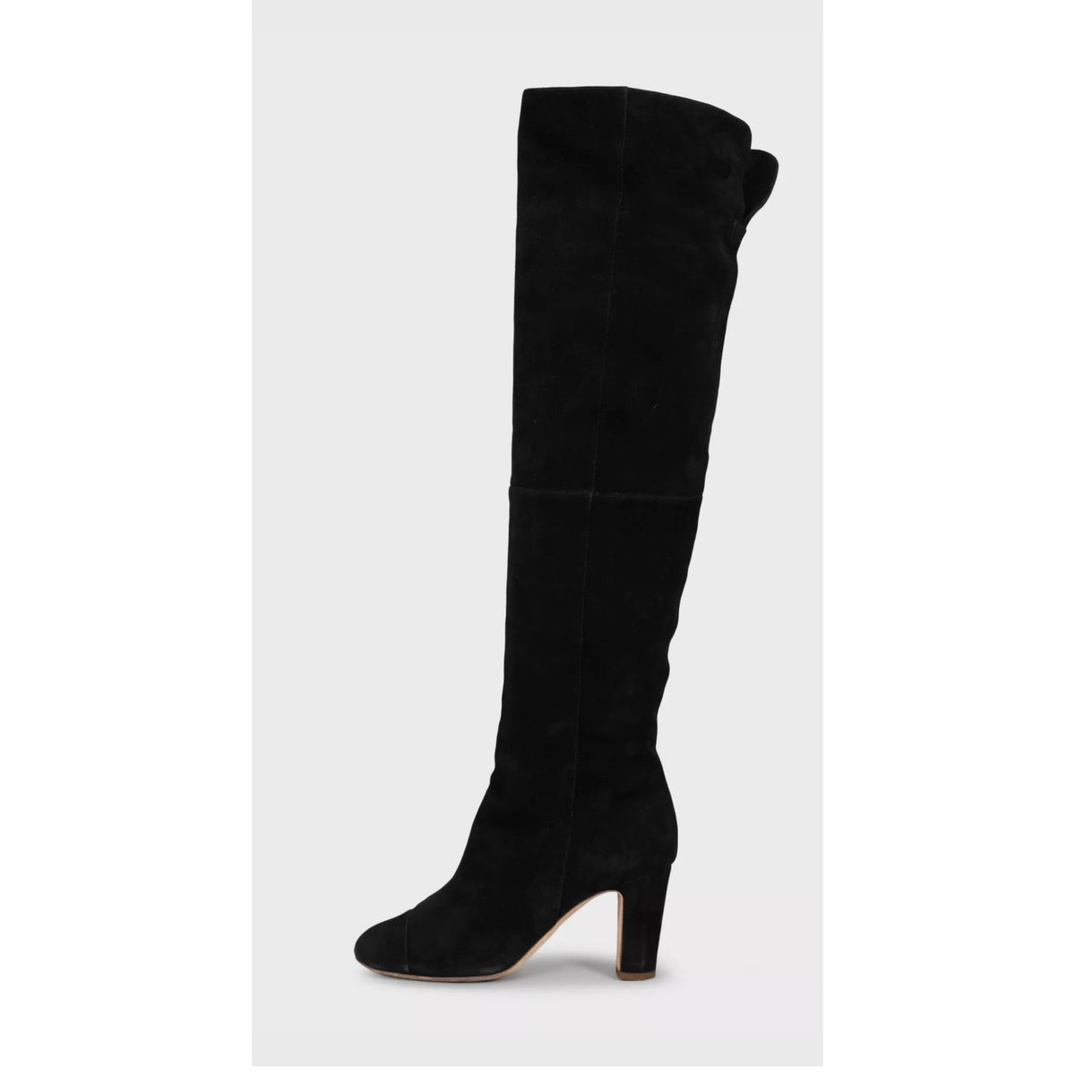 CHANEL Black Suede Over-the-Knee Boots EU 38 pre-owned