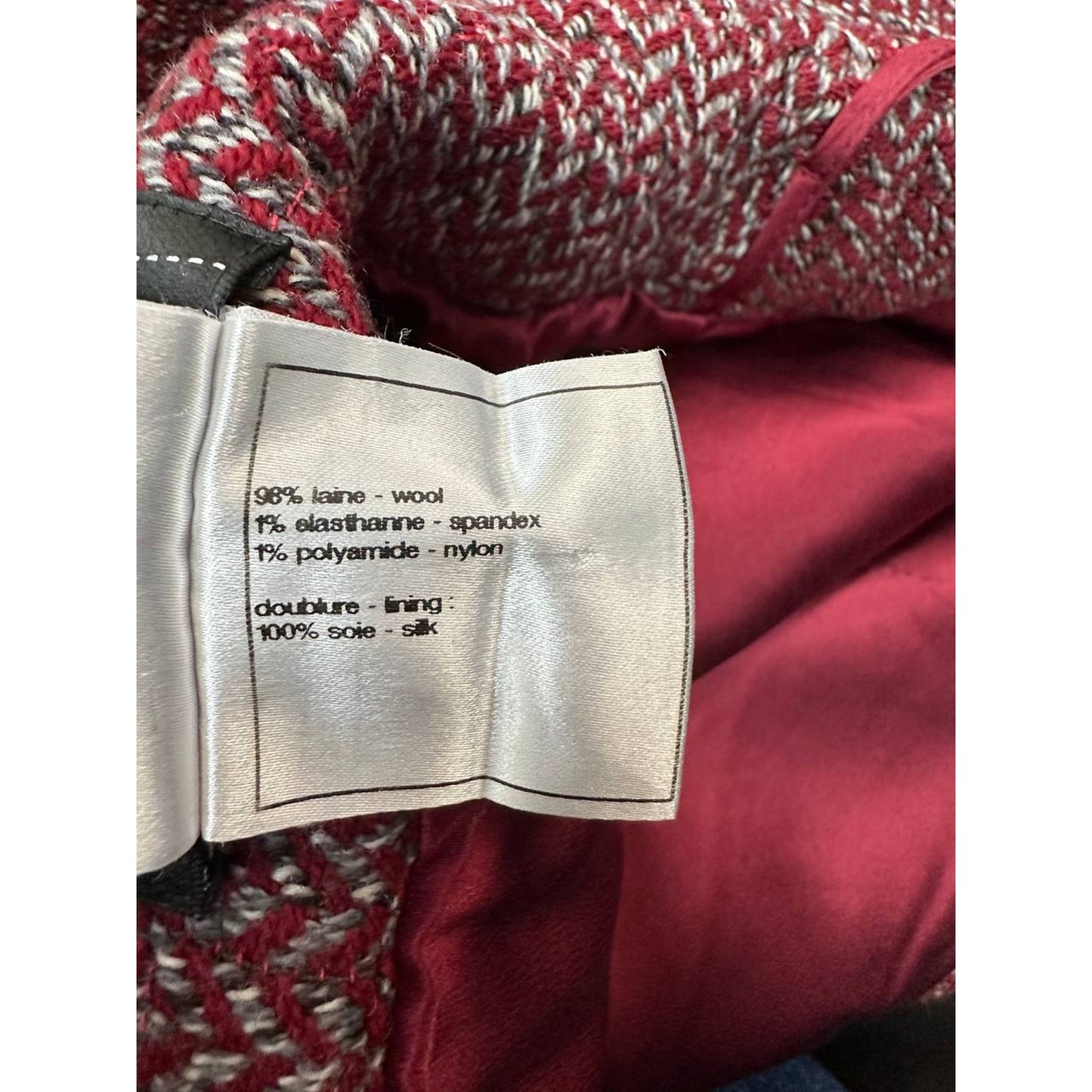 Chanel Tweed Wool Wrap Skirt Sz.44 Pre-owned