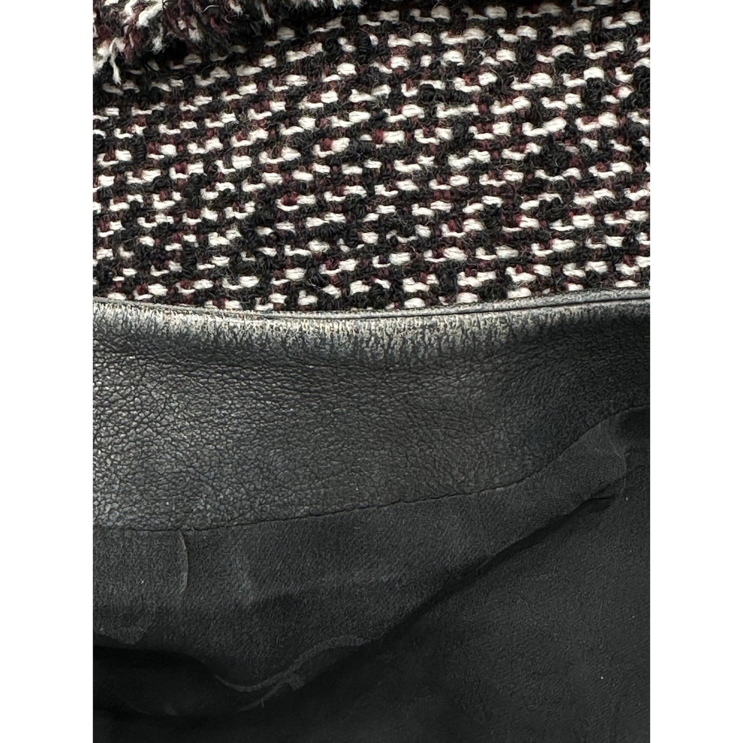 Chanel Tweed & Leather Dress Sz/36 Pre-owned