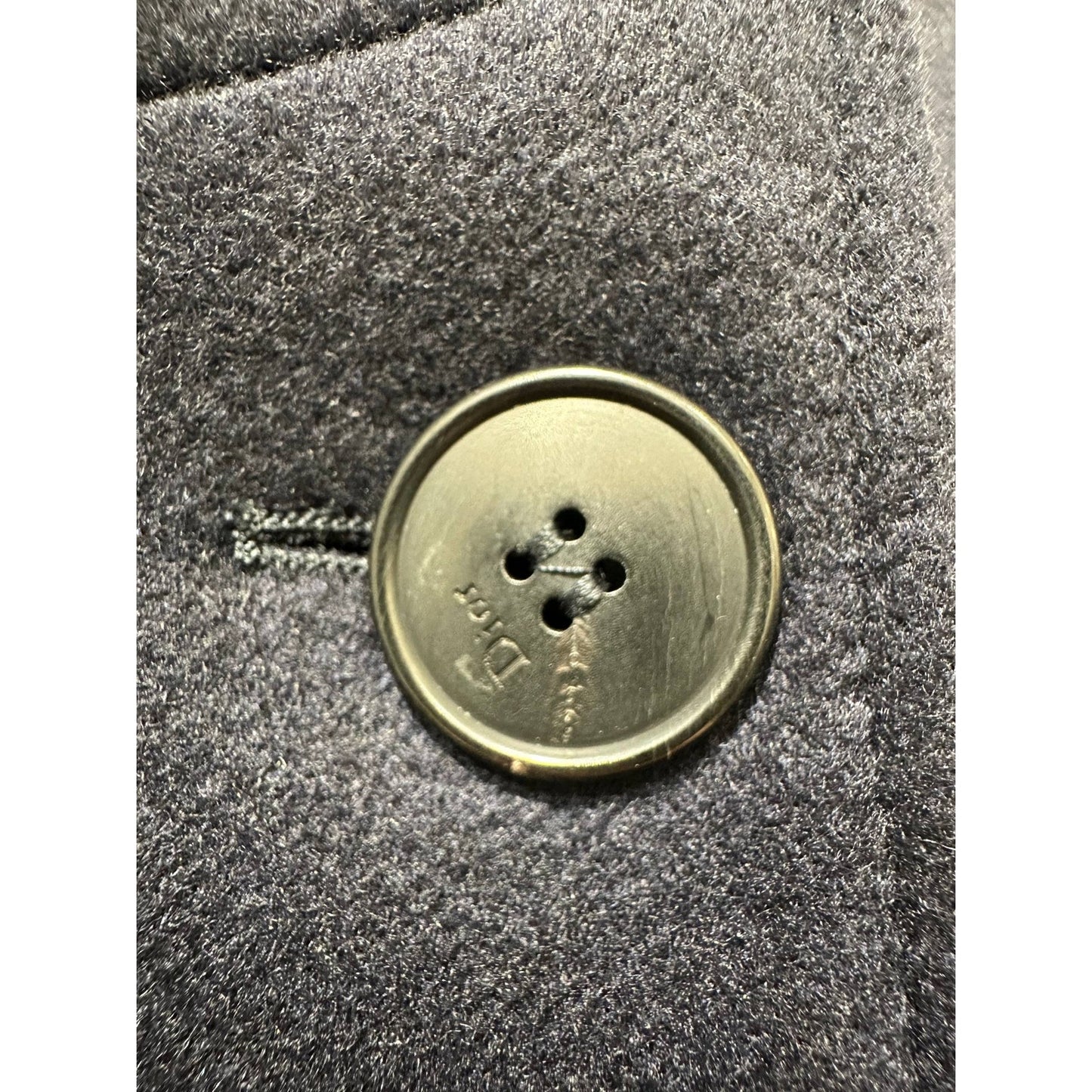 Christian Dior Navy Cashmere Hooded Oversized Coat Sz.38 Pre-owned
