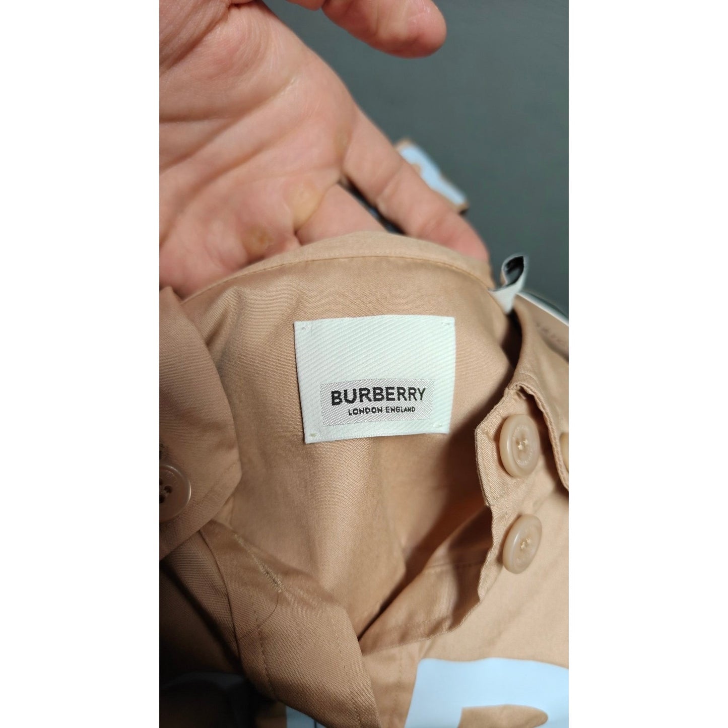 Burberry Brown Cotton Shirt Dress - UK 8 / S Pre-owned