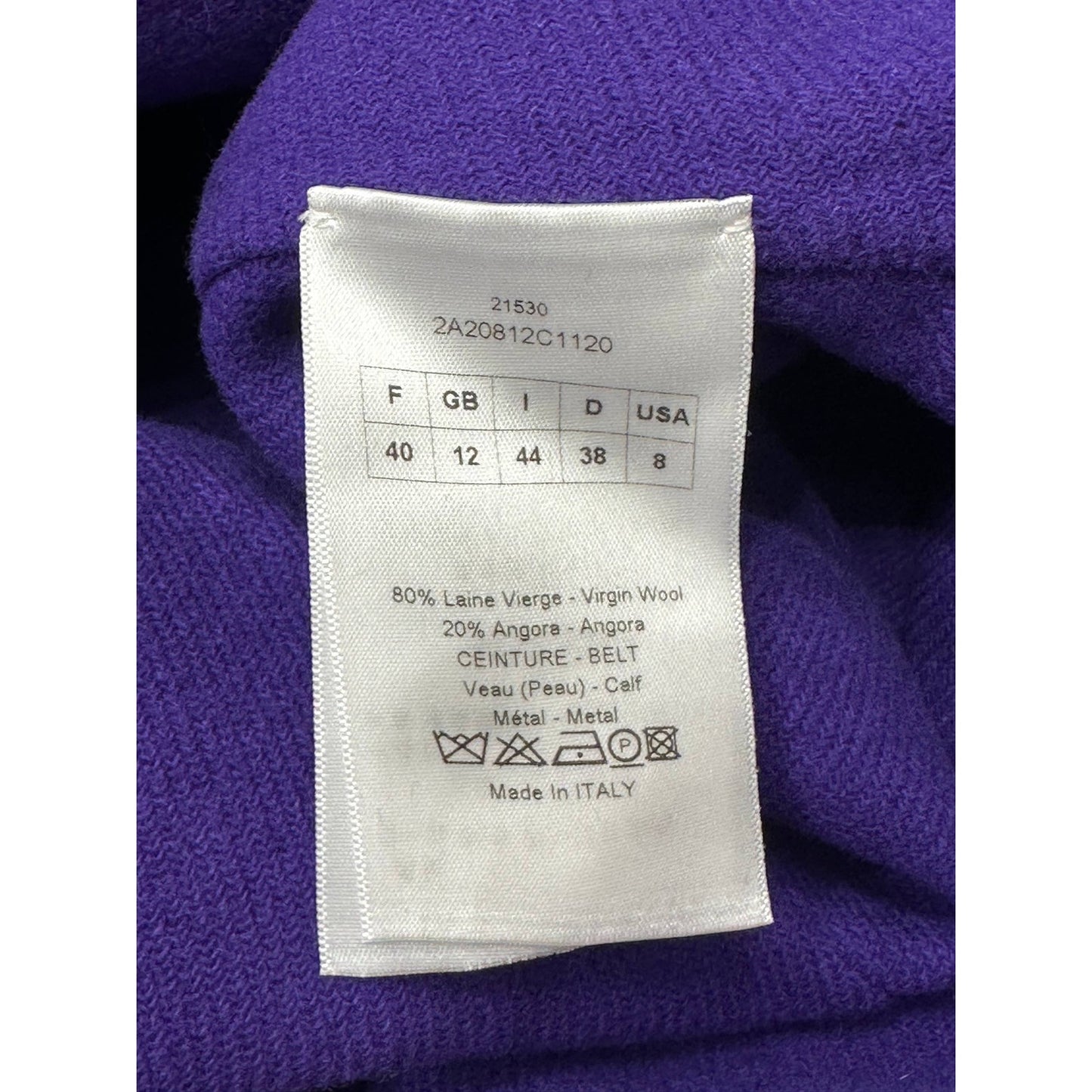 Christian Dior Reversible Wool & Angora Coat Dress US 8 Pre-owned