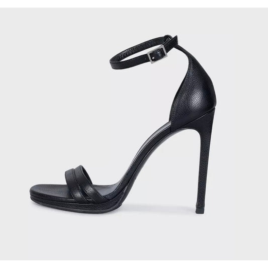 Saint Laurent Black Leather Tribute Heels Size 37 Pre-owned