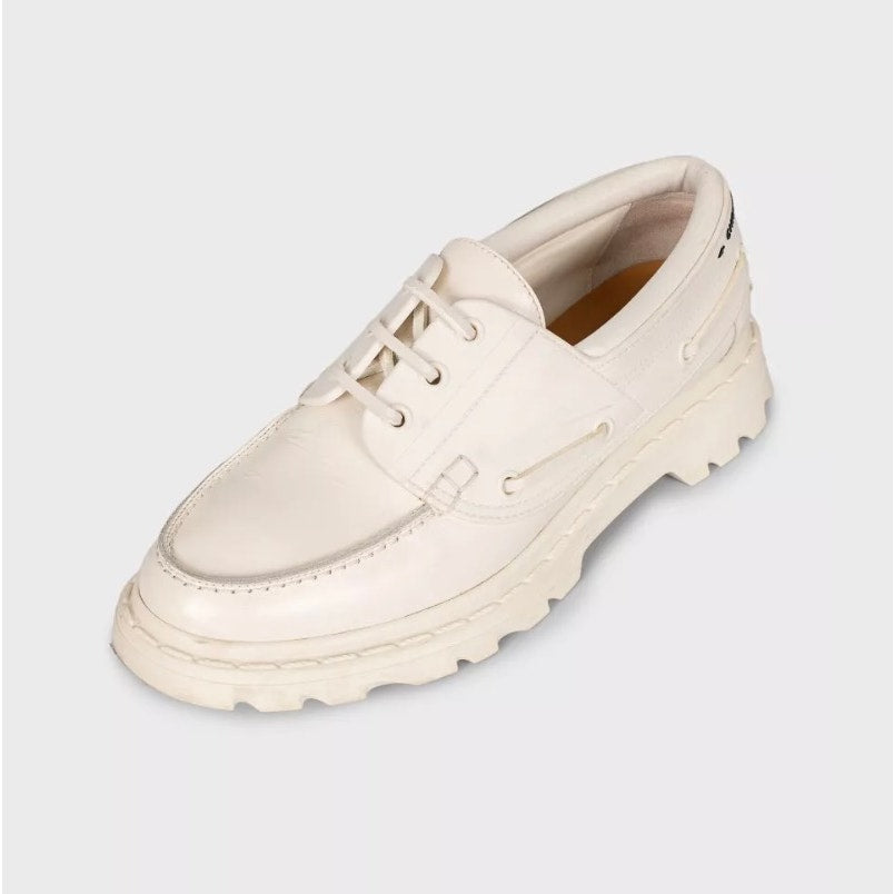 Christian Dior White Leather Lace-Up Shoes sz.39 pre-owned