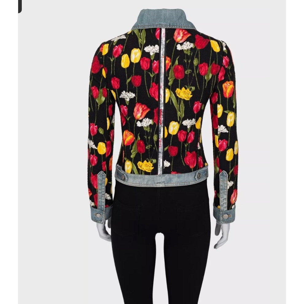 Dolce & Gabbana Floral Cotton Jacket IT38 XS Pre-owned