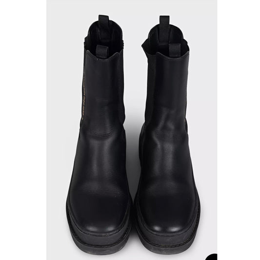 Christian Dior Black Leather Chelsea Boots EU 38.5 Pre-owned