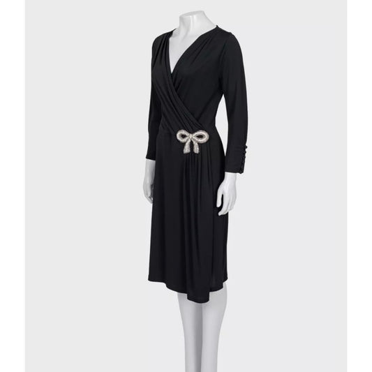 Valentino Black Bow Rhinestone Dress - IT 44 L Pre-owned