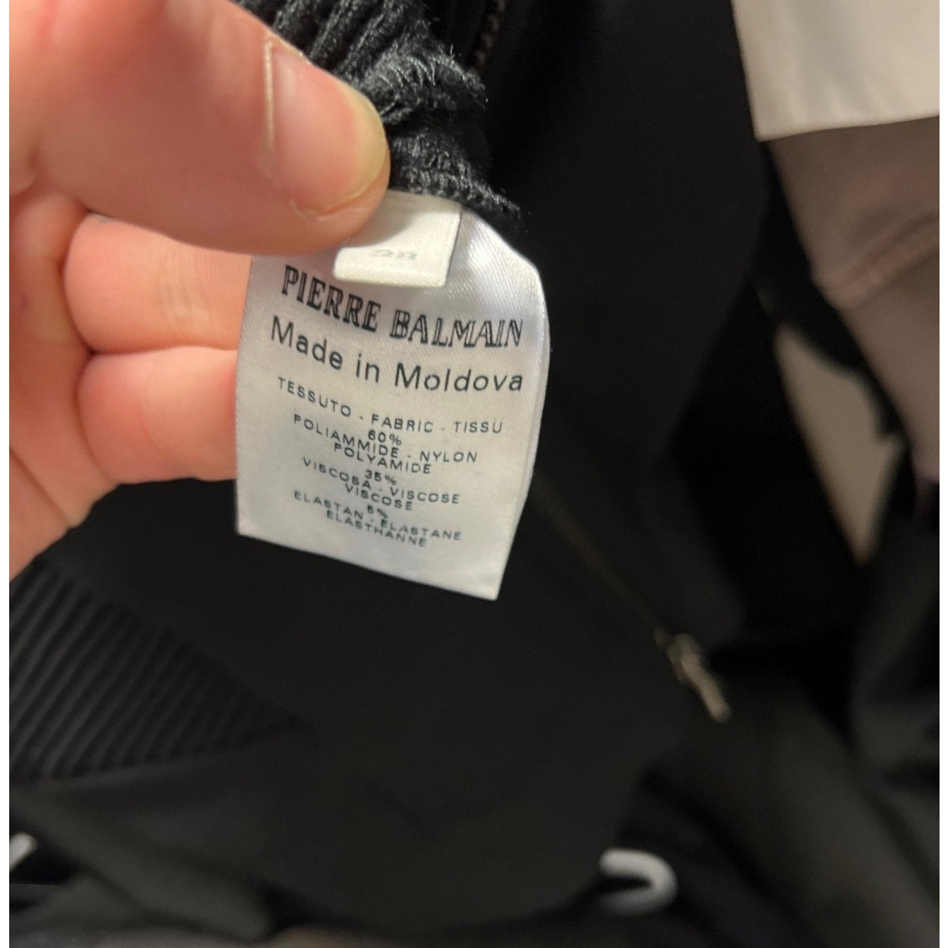 NWOT Pierre Balmain Black Bodycon Dress  EU38 M pre-owned