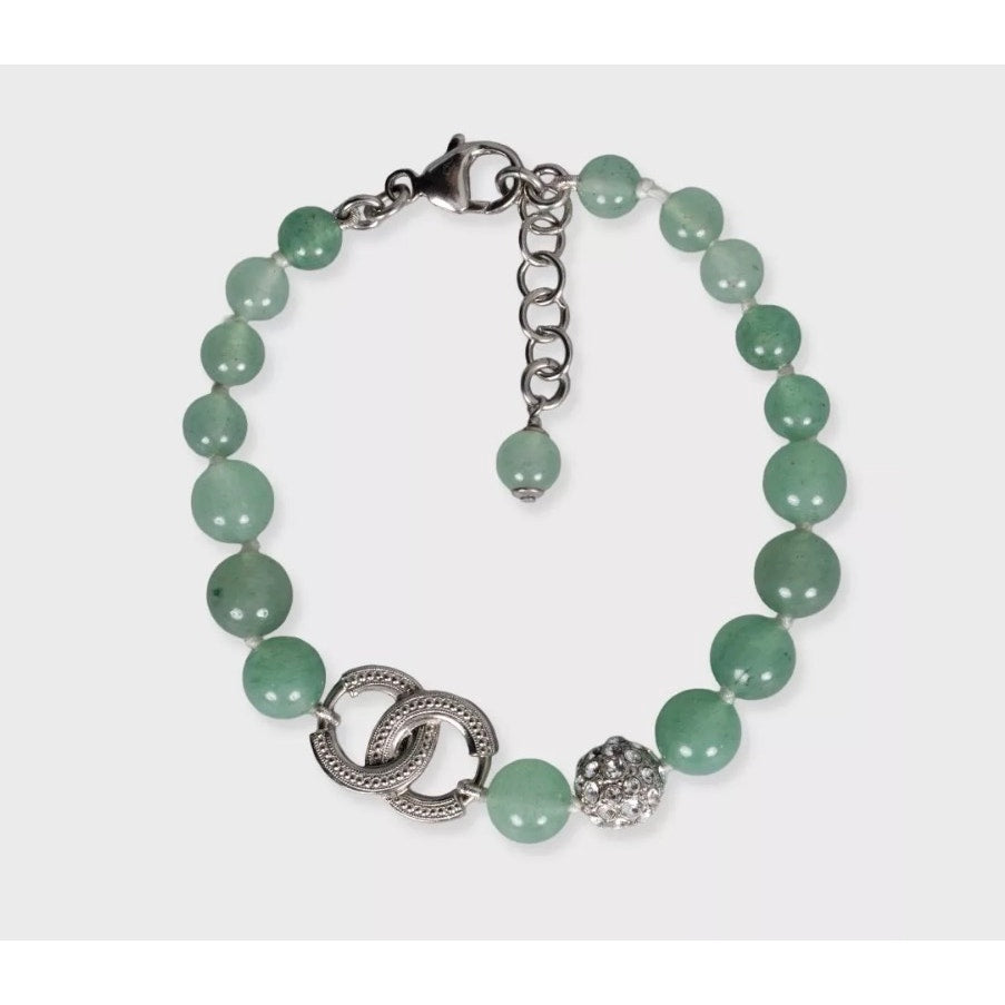 Chanel Spring/Summer 2015 Green Necklace & Bracelet Set  Pre-owned