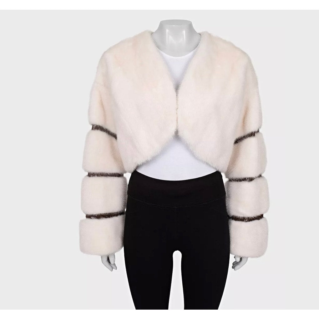 Zilli White Mink Fur Cropped Jacket IT40 | S Pre-owned