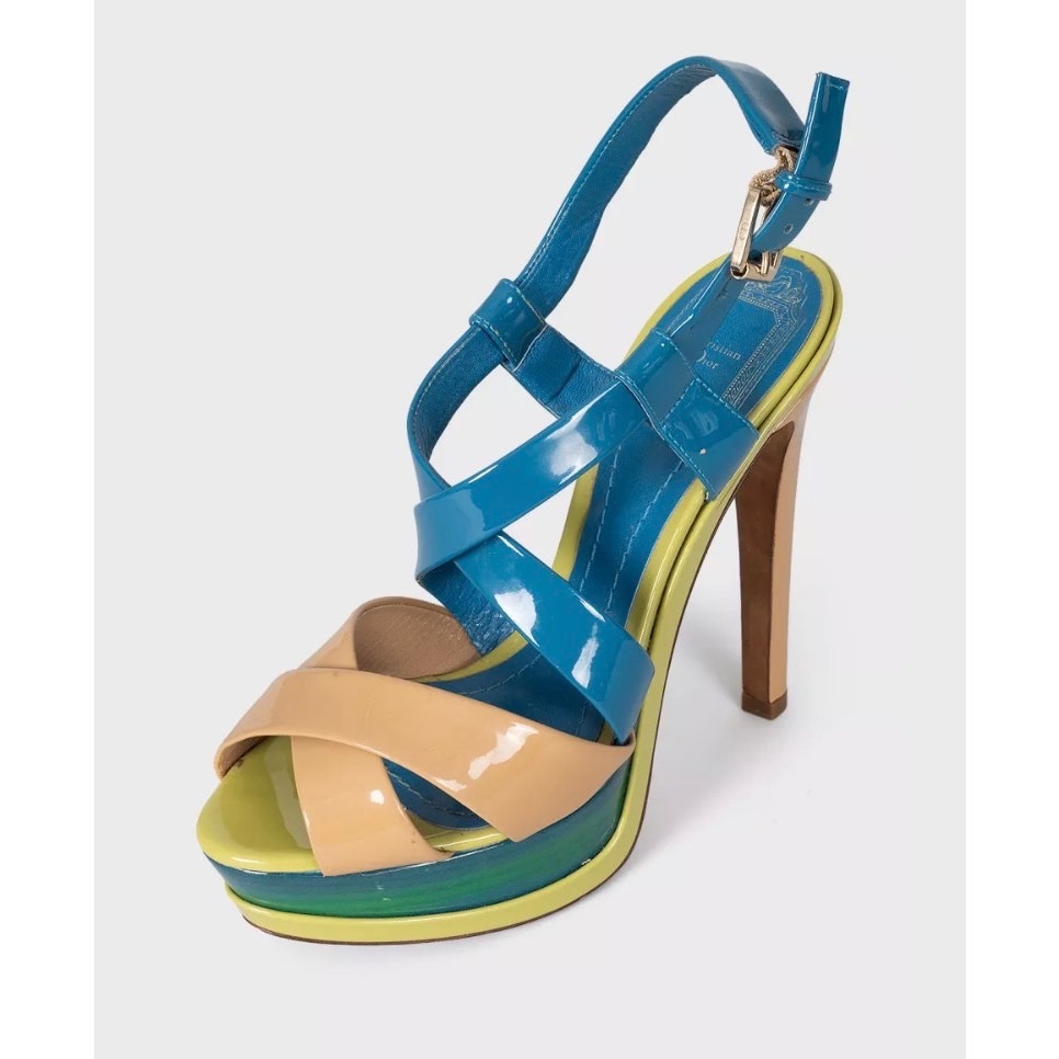 Christian Dior Leather Open-Toe High Heel Sandals - EU 36.5 Pre-owned