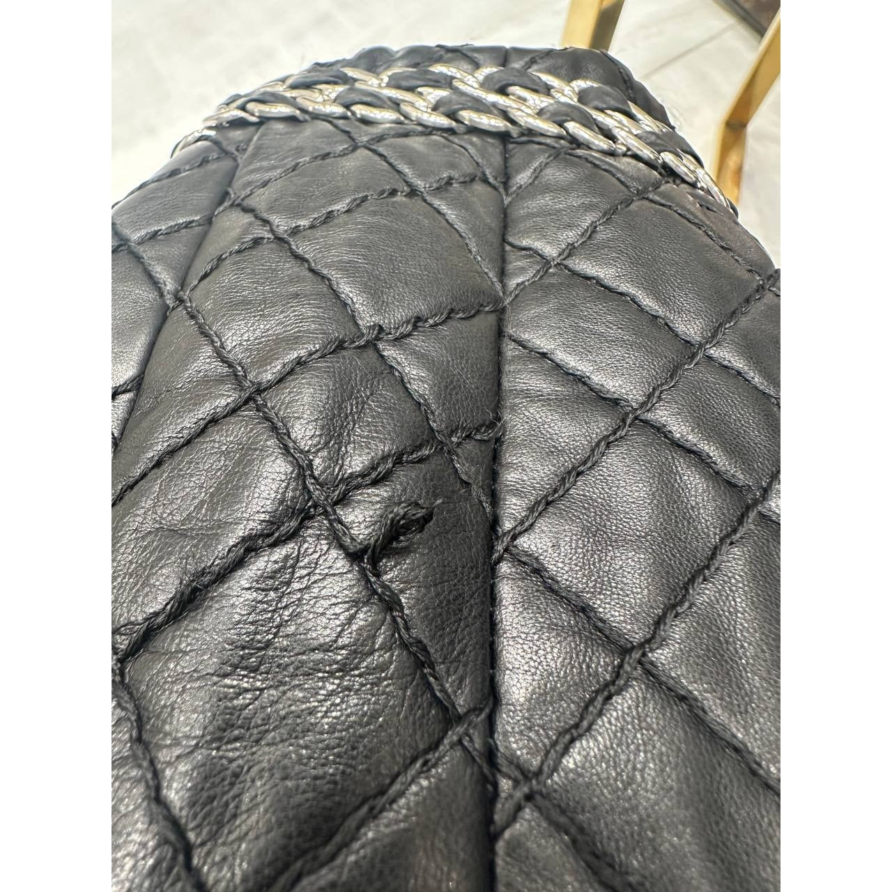 Balmain Paris Quilted Lambskin Leather Jacket - Size 40 Pre-owned